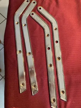 3903589 Aac 3863374 1967 Corvette Seat Side Rails Hinges Set-4 Pcs Chrome 3903589 Aac 3863374 1967 Corvette Seat Side Rails Hinges Set-4 Pcs Chrome