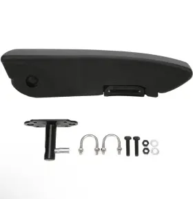 Aramox 928689351810 Universal Folding Right Armrest Seat Elbow Arm Console Bracket Black Car Truck