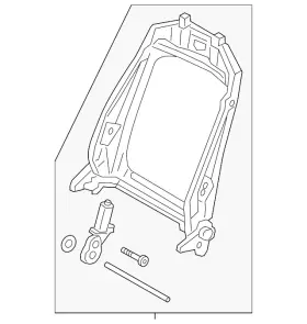 Audi 4m0-881-045-p Genuine Seat Back Frame