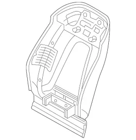 4m0-881-969-a-hw3 Audi Genuine Seat Back Panel