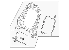 8s8-881-516-d Audi Genuine Seat Back Frame 8s8-881-516-d Audi Genuine Seat Back Frame