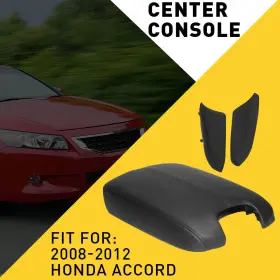 83503-ta0-a31zc Auxito Black Door Armrest Leather Hand Arm Cover Rest And Base Lid For Honda Accord 08-12