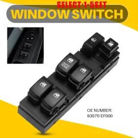 93570-ef000 Auxito For Kia Sportage 2005-09 Left Front Driver Side Power Window Switch 14 Pin 1-10x