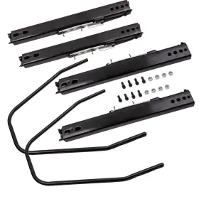Hso7dc Bfo 2x Seat Base Slider Rail Brackets Car Bucket Seats Single Dual Locking Steel