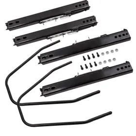 Ql0mh5 Bfo Adjustable 16 Inch Universal Racing Seat Dual Lock Sliders Mount Rail Steel