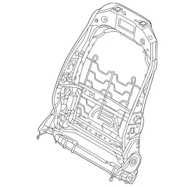 52-10-7-496-837 Bmw Genuine Seat Back Frame 52-10-7-496-837 Bmw Genuine Seat Back Frame
