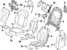 52-10-9-504-871 Bmw Genuine Seat Back Cover