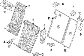 52-20-5-b33-485 Bmw Genuine Seat Latch Cover 52-20-5-b33-485 Bmw Genuine Seat Latch Cover