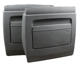 52108260366 Bmw 95-01 E38 750il Front Seat Leather Back Trims Panels Gray Pair Left/right