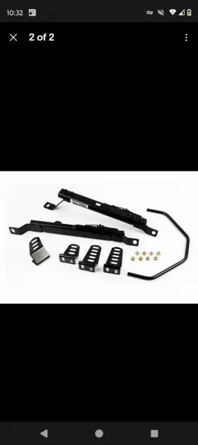 Bc08-rsbsreg-l Buddy Club Racing Seat Bracket Mount Rail With Sliders For Eg Dc2 Left