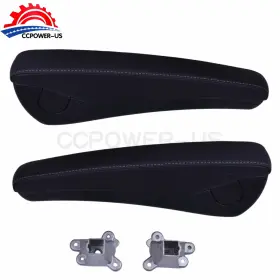A4479730100 Ccpower Pair Black Leather Front Seat Armrest With Bracket For Mercedes V-class Vito W447