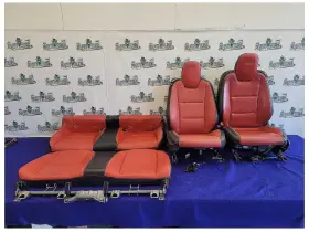202-00887br Chevrolet 2010-2012 Camaro Ss Coupe Set Seats Leather Heat Orange Scuffs 2707