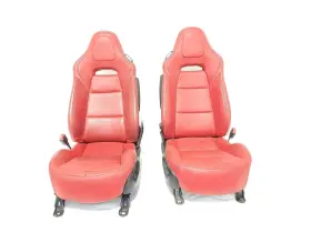 202-04502l Chevrolet 2016 2017 2018 2019 Corvette Oem Pair Red Leather Seats See Pictures