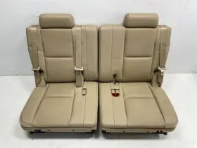 220.gm8b14 Chevrolet Rear 3rd Row Seat Tan Leather Fits 2007-2014 Tahoe Suburban Escalade Yukon 83910