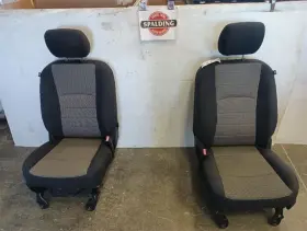 202-03810al Dodge Truck Pair Front Bucket Seats Power Gray Cloth From 2012 Ram 1500 10626841