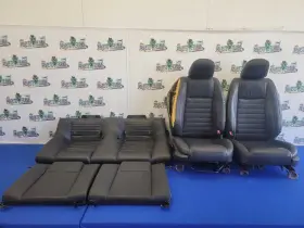202-00218bl Ford 2005-2009 Mustang Gt Set Leather Seats Coupe Black Driver Power 2645