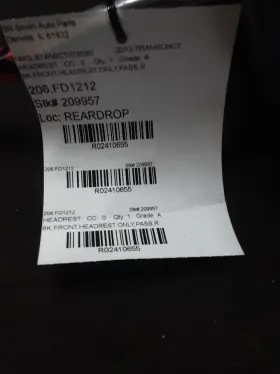 206.fd1212 Ford Transcnct 2012 Headrest 2410655 206.fd1212 Ford Transcnct 2012 Headrest 2410655