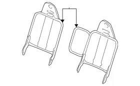 6l5z-1061019-a Ford Genuine Seat Back Frame