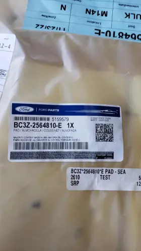 Bc3z-2564810-e Ford New Oem Genuine Seat Back Pad E1-1