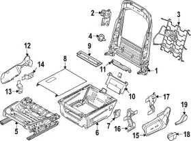 Bk2z-6164843-b Ford Genuine Lumbar Support