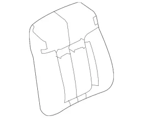 Dl3z-1564417-rb Ford Genuine Seat Back Cover Dl3z1564417rb