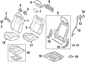 Dr3z-6364416-cl Ford Genuine Seat Back Cover Dr3z-6364416-cl Ford Genuine Seat Back Cover