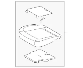 Fs7z-54632a22-d Ford Genuine Seat Cushion Pad