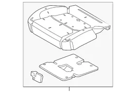 Hb5z-78632a23-c Ford Genuine Seat Cushion Pad