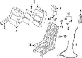 L1mz-99613a10-ck Ford Genuine Seat Frame L1mz99613a10ck