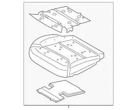 Lb5z-78632a23-d Ford Genuine Seat Cushion Pad