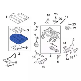 Lb5z-78632a23-x Ford Genuine Seat Cushion Pad