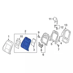 Lb5z-7864810-l Ford Genuine Seat Back Pad Lb5z-7864810-l Ford Genuine Seat Back Pad