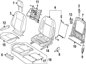 Lk4z-61618c62-a Ford Genuine Seat Back Pad