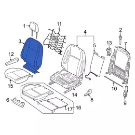 Lk4z-9964417-fa Ford Genuine Seat Back Cover