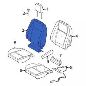 Lk4z-9964417-fe Ford Genuine Seat Back Cover