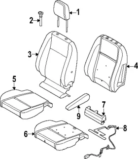 Lk4z-9964417-ua Ford Genuine Seat Back Cover