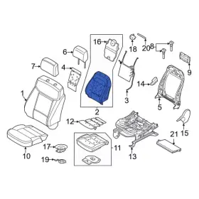 Ml3z-1564811-a Ford Genuine Seat Back Pad