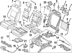 Mu5z-5865501-c Ford Genuine Lumbar Adjuster