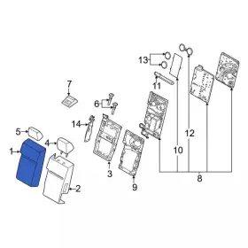 Nl3z-1864416-ca Ford Genuine Seat Back Cover
