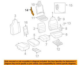 6c3z-2562649-a Ford Oem 97-01 F-150 Front Seat-latch Left 6c3z2562649a
