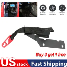 Geartronics 980595004310 For 2009-22 Ford F-150 F-250 F-350 Rear Seat Quick Latch Release Kit Black Strap