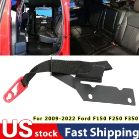 Geartronics 982766924458 For 09-22 Ford F-150 F-250 F-350 Rear Seat Quick Latch Release Kit Black Strap