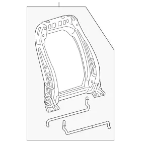 13577705 Gm Genuine Front Seat Back Frame