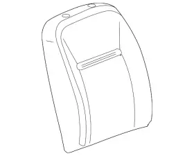 19124774 Gm Genuine Light Titanium Passenger Seat Back Cushion Cover