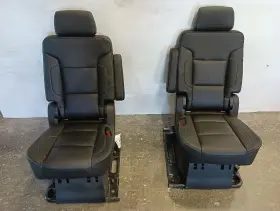 215.gm8s18 Gm 15-20 Suv Lwb Suburban 2nd Row Heated Black Leather Bucket Seats 12221180