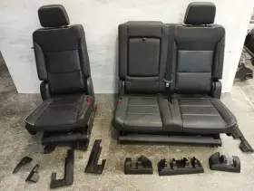 215.gm9523 Gm 2021-2025 Suv Black Leather 2nd Row Seats Yukon Tahoe Suburban 12262814