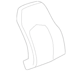 22784983 Gm Genuine Ebony Passenger Seat Back Cover