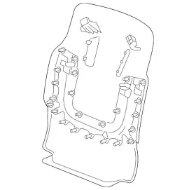 23365181 Gm Genuine Jet Black Front Seat Back Finish Panel