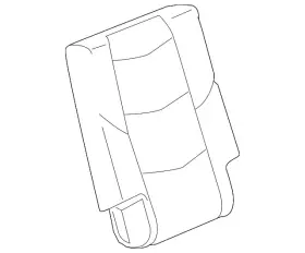 23450204 Gm Genuine Dune Rear Passenger Side Seat Back Cushion Cover