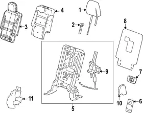 Gm 26445630 Genuine Seat Back Pad